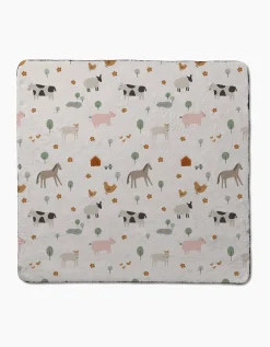 GEOMETRY Light Farm Animals Plush Towel