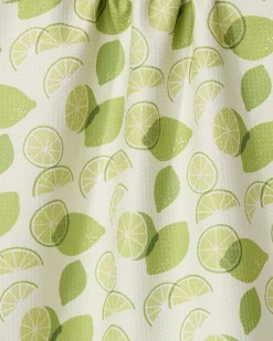 GEOMETRY Limes Tea Towel