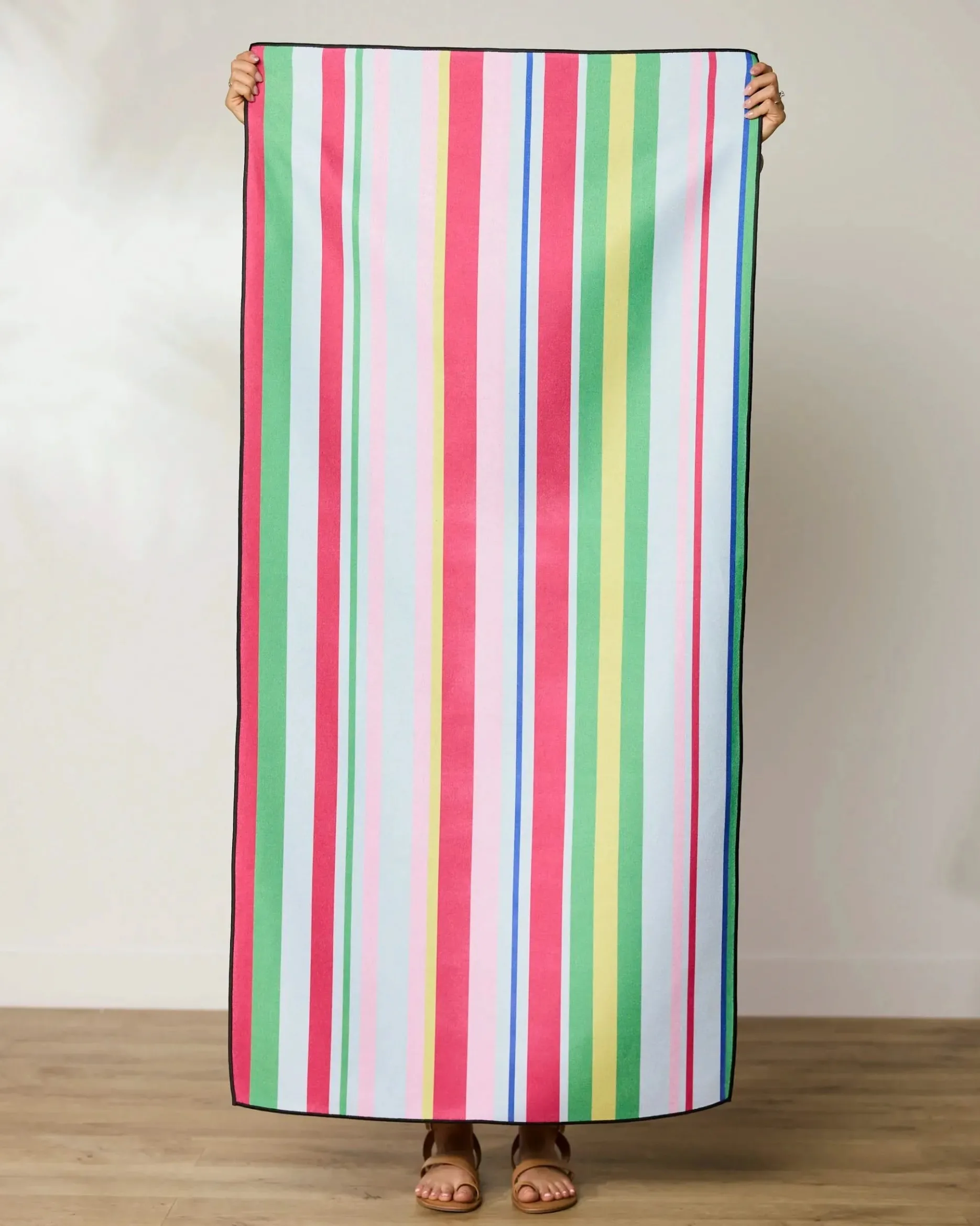 GEOMETRY Line It Up Melon Beach Towel