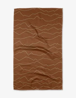 GEOMETRY Lined Mountains Tea Towel