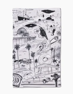 GEOMETRY Los Angeles Tea Towel