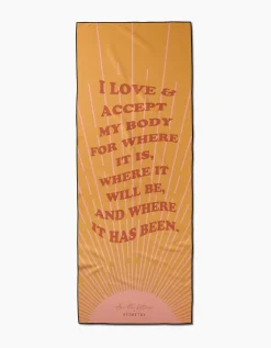 GEOMETRY Love and Acceptance Affirmation Yoga Towel