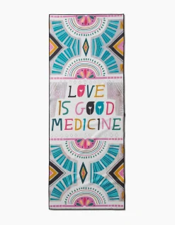 GEOMETRY Love is Good Medicine Yoga Towel