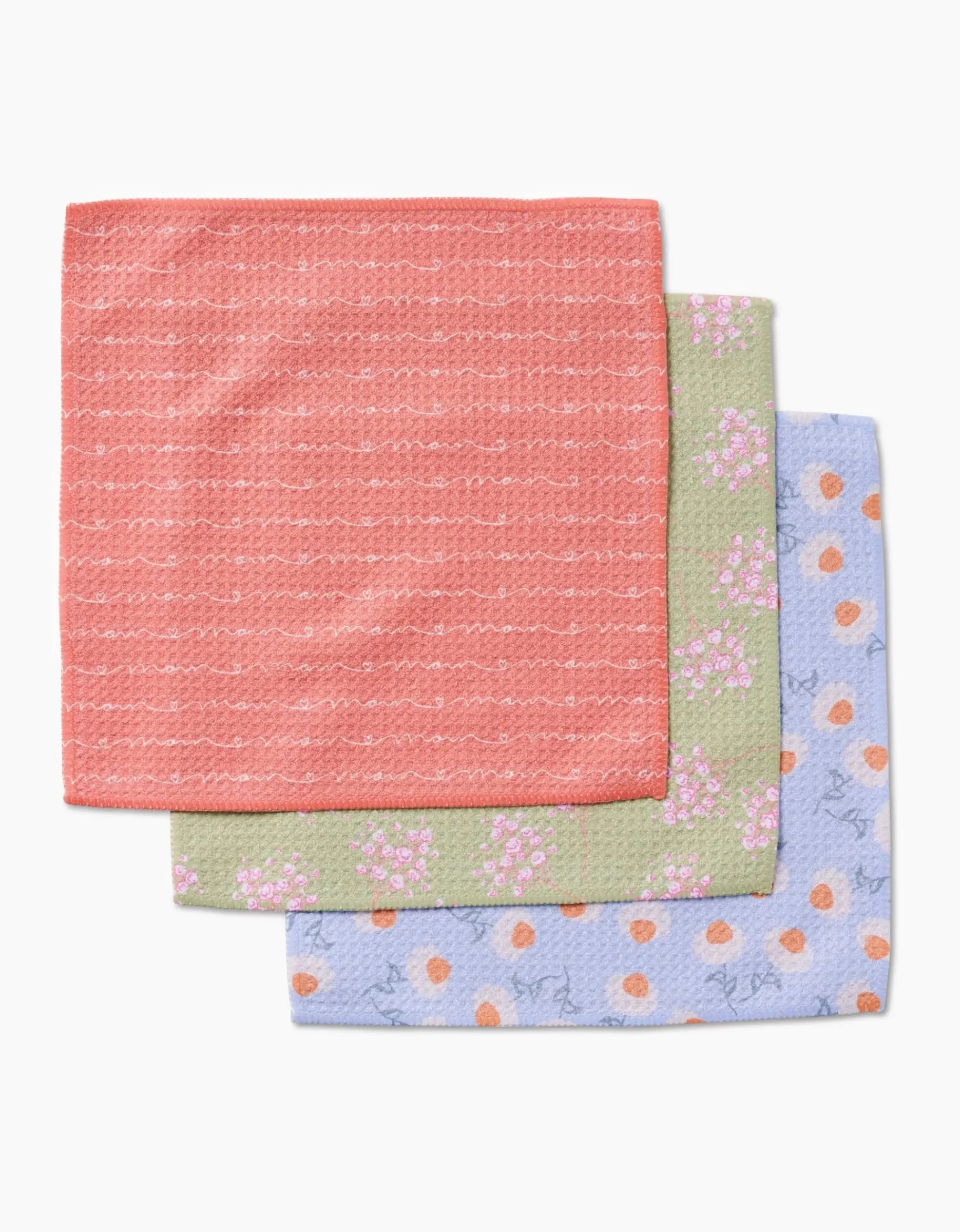 GEOMETRY Love of Mom Dishcloth Set