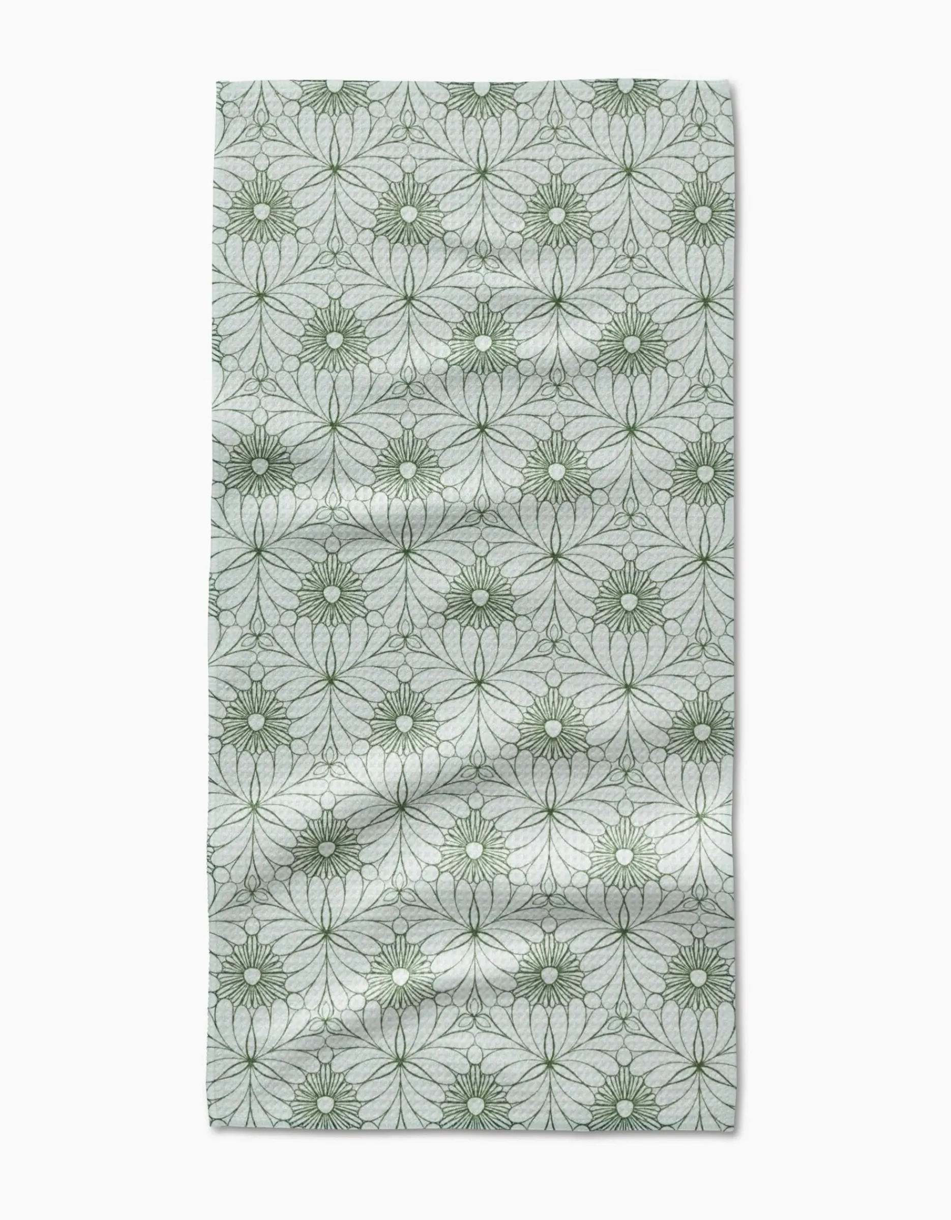 GEOMETRY Lush Green Floral Bar Towel