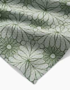 GEOMETRY Lush Green Floral Bar Towel
