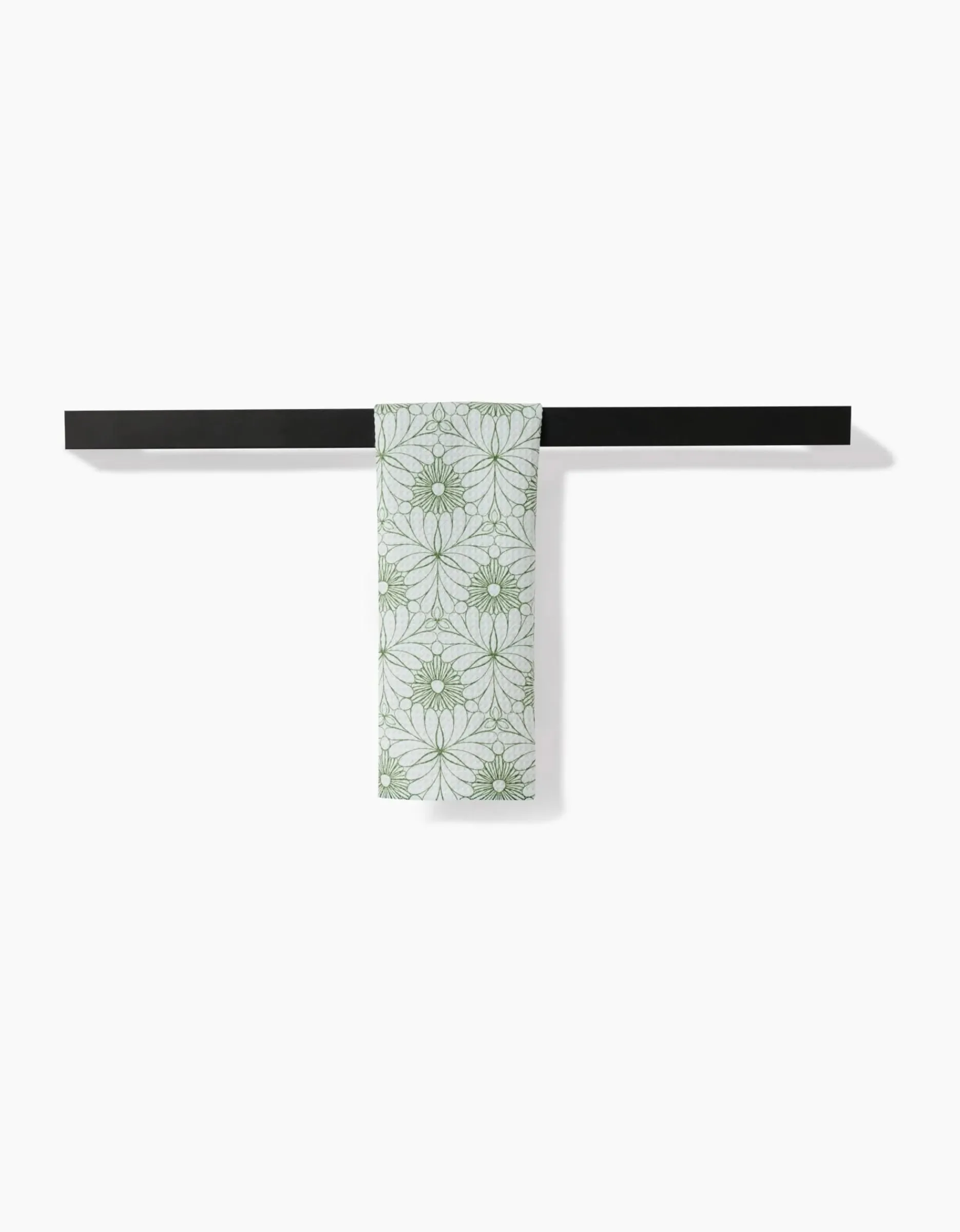 GEOMETRY Lush Green Floral Bar Towel