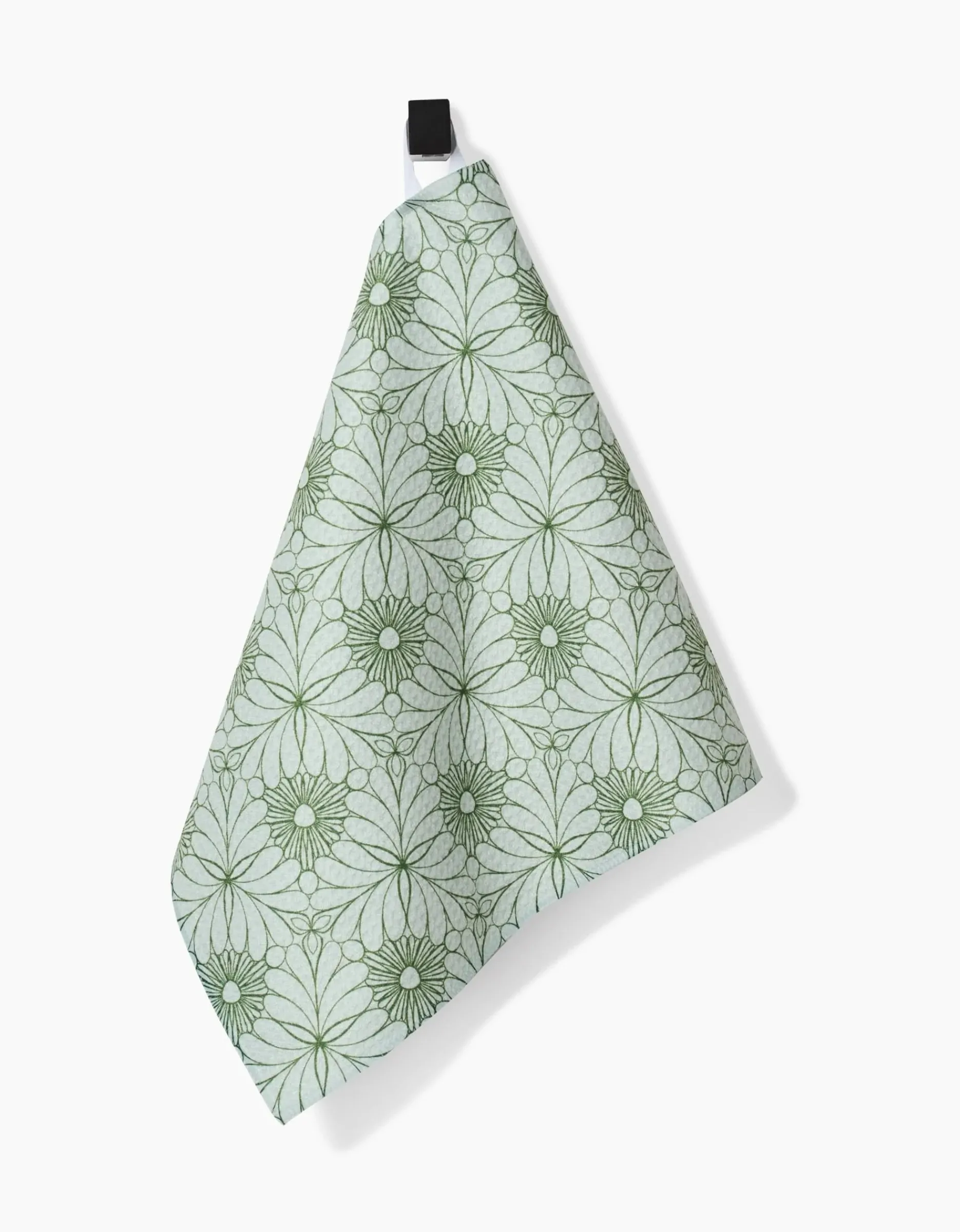 GEOMETRY Lush Green Floral Bar Towel