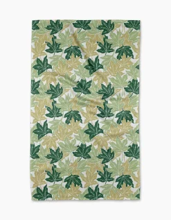GEOMETRY Maple Leaves Tea Towel