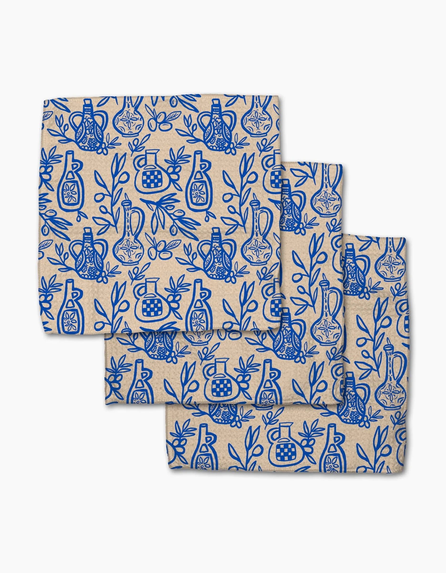 GEOMETRY Mediterranean Pour Dishcloth Set