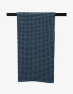 GEOMETRY Midnight Blue Waffle Bath Towel