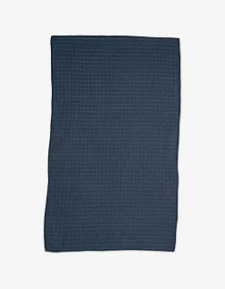 GEOMETRY Midnight Blue Waffle Hand Towel