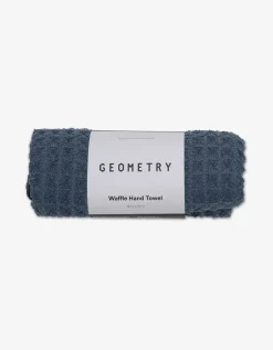 GEOMETRY Midnight Blue Waffle Hand Towel
