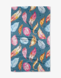 GEOMETRY Midnight Breeze Tea Towel