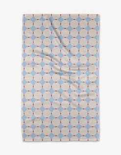 GEOMETRY Mist Blue Oasis Tea Towel