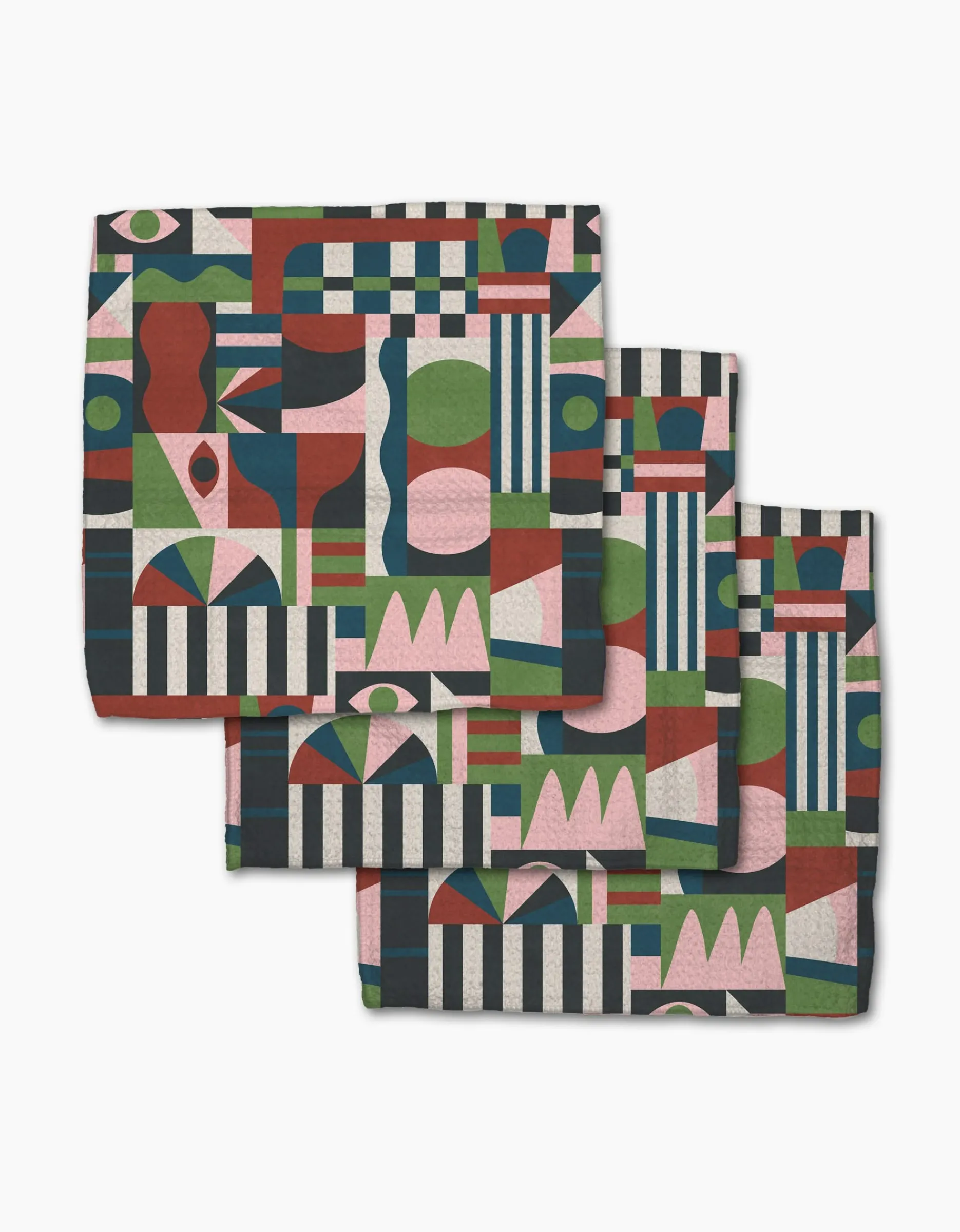 GEOMETRY Modern Bauhaus Mood Dishcloth Set