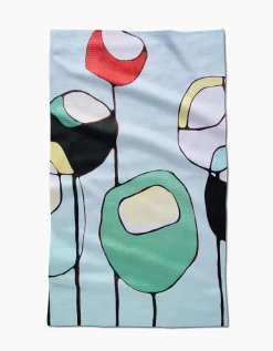 GEOMETRY Modern Poppy Tea Towel