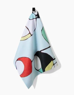 GEOMETRY Modern Poppy Tea Towel