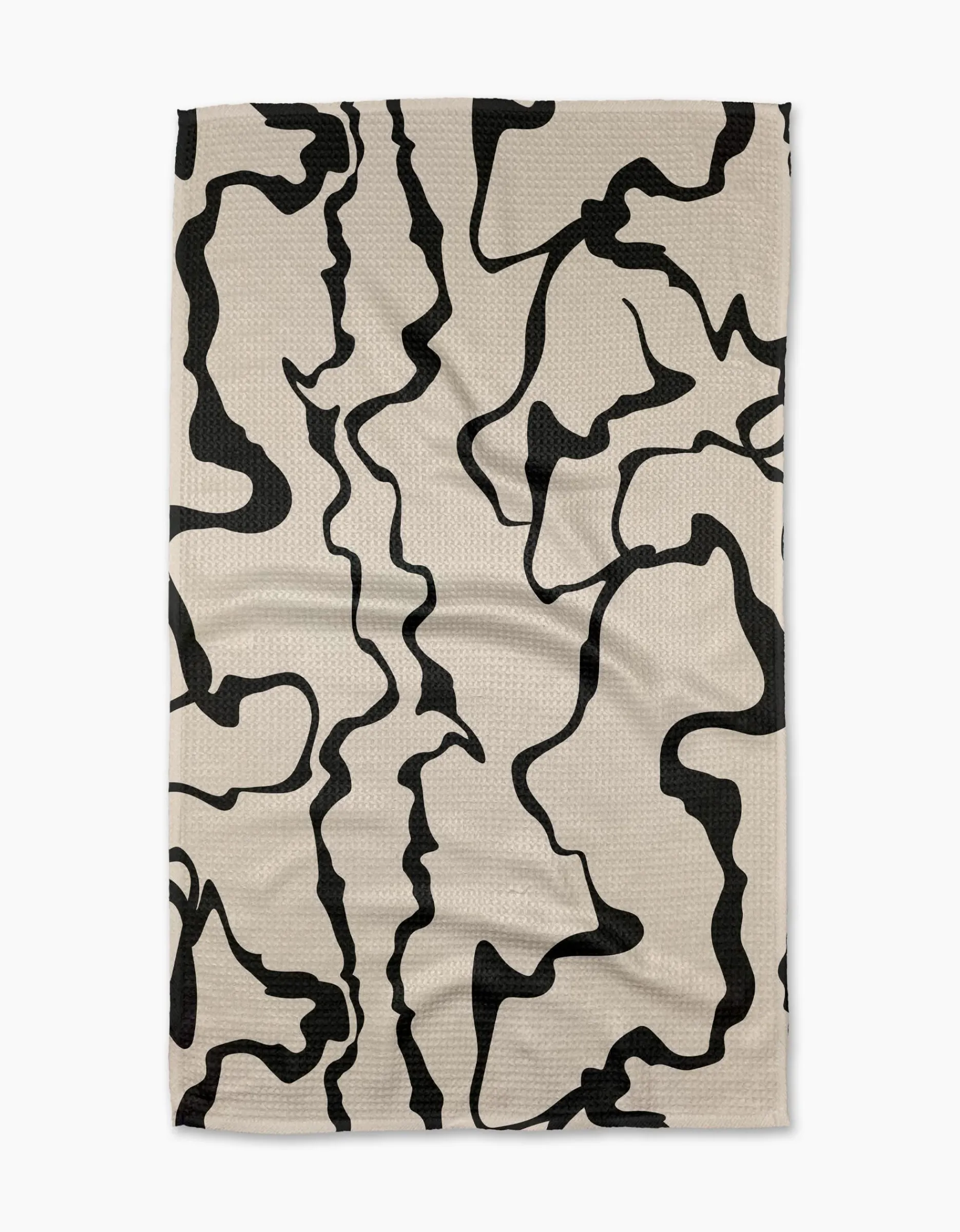 GEOMETRY Monochrome Liquid Tea Towel