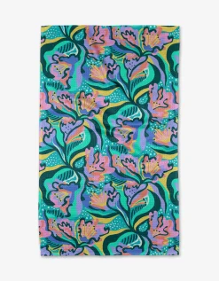 GEOMETRY Moody Flowers Tea Towel