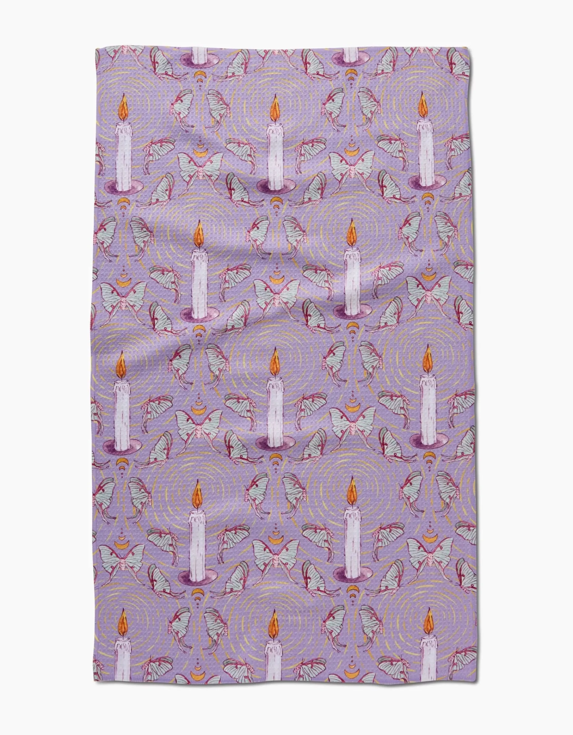 GEOMETRY Moth To A Flame Tea Towel