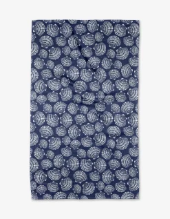 GEOMETRY Nautical Seashells Tea Towel