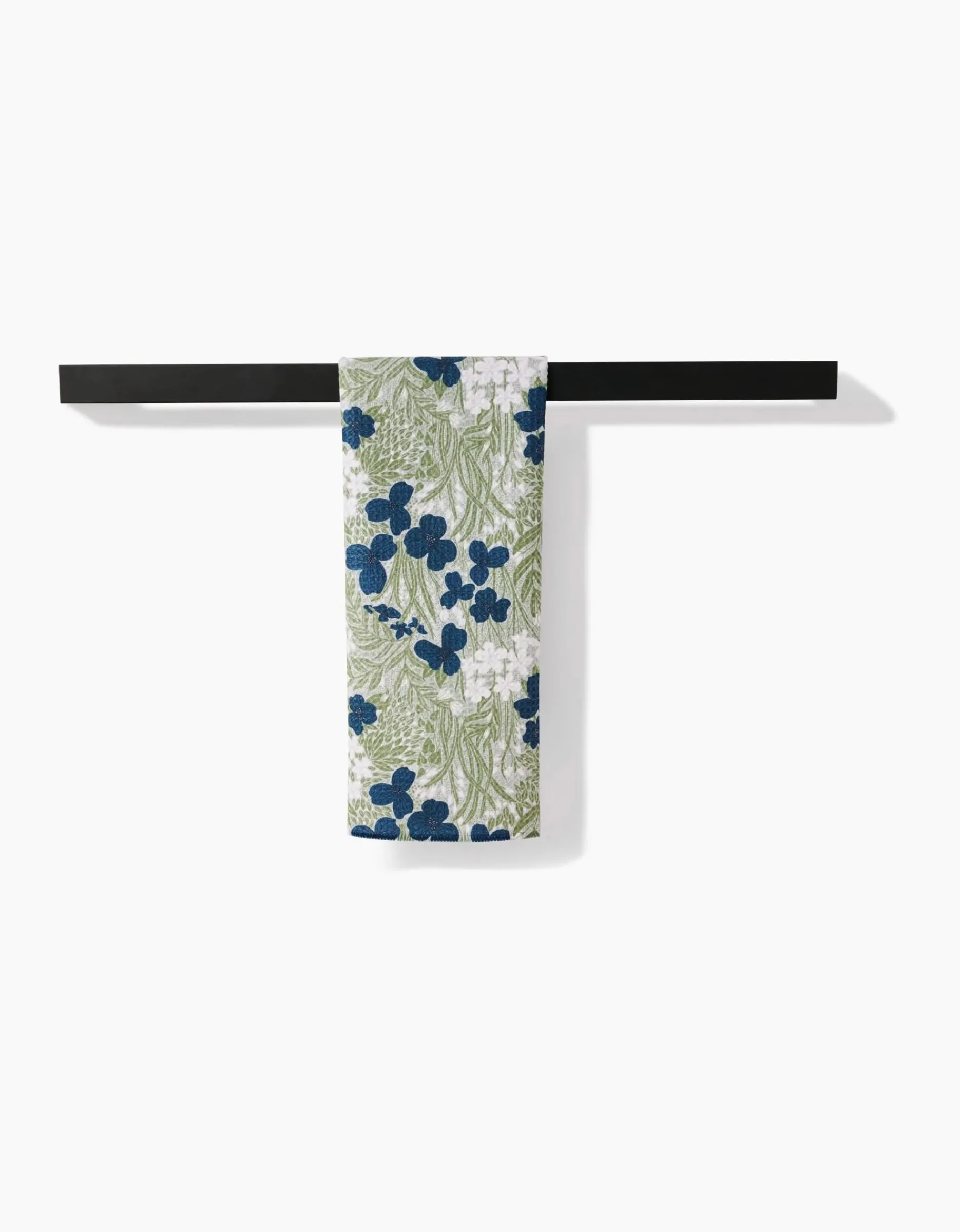 GEOMETRY Navy And Sage Meadow Tea Towel