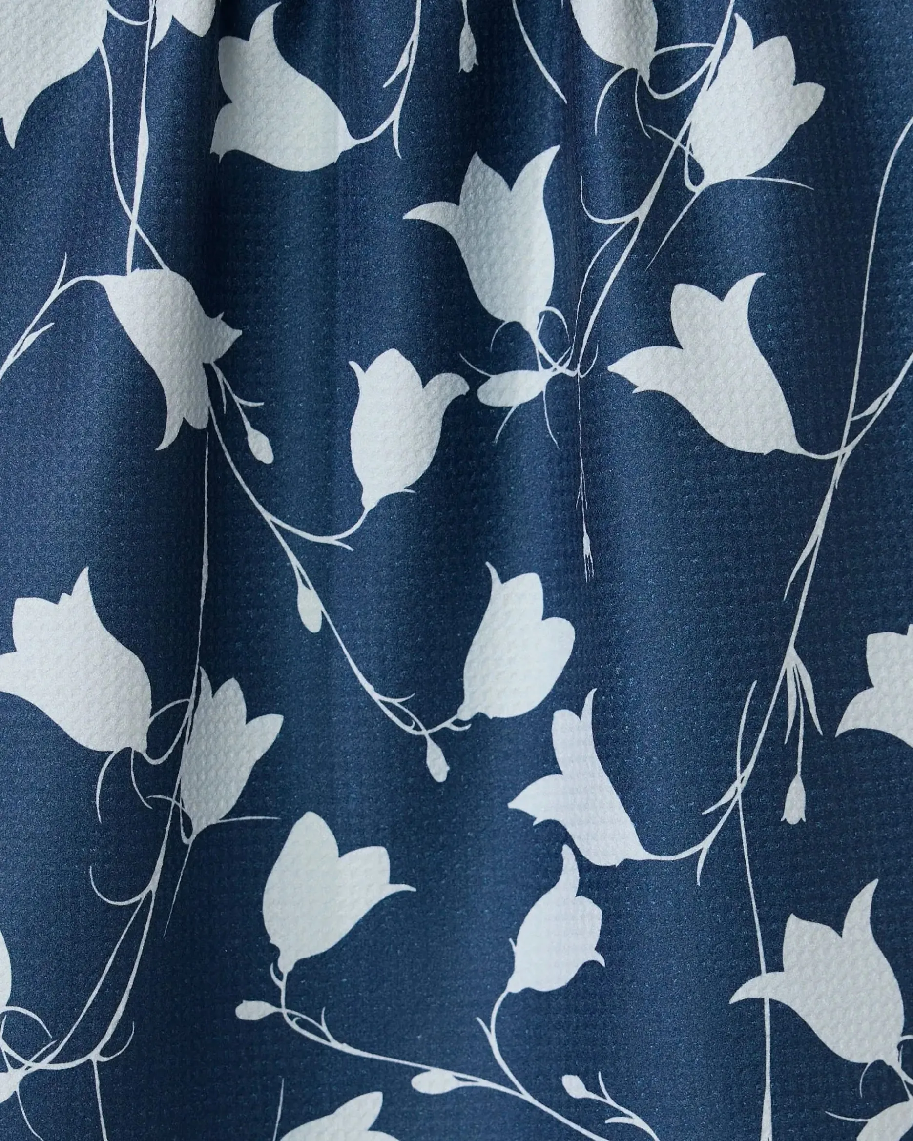 GEOMETRY Navy Dancing Flora Tea Towel