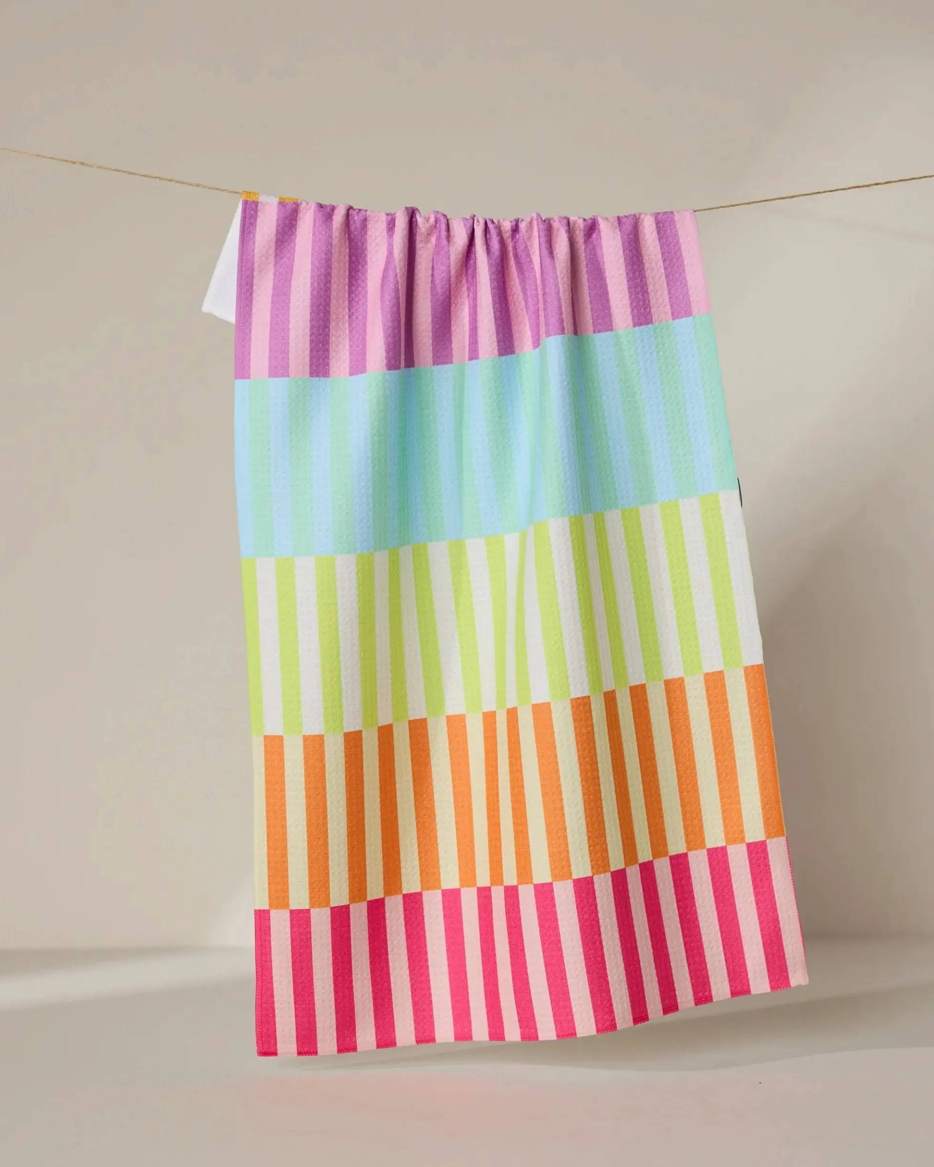 GEOMETRY Neon Nights Tea Towel