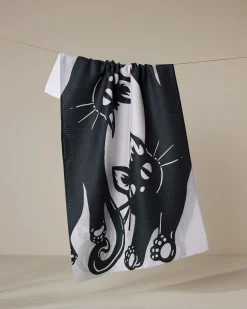 GEOMETRY Night Zoomies Tea Towel