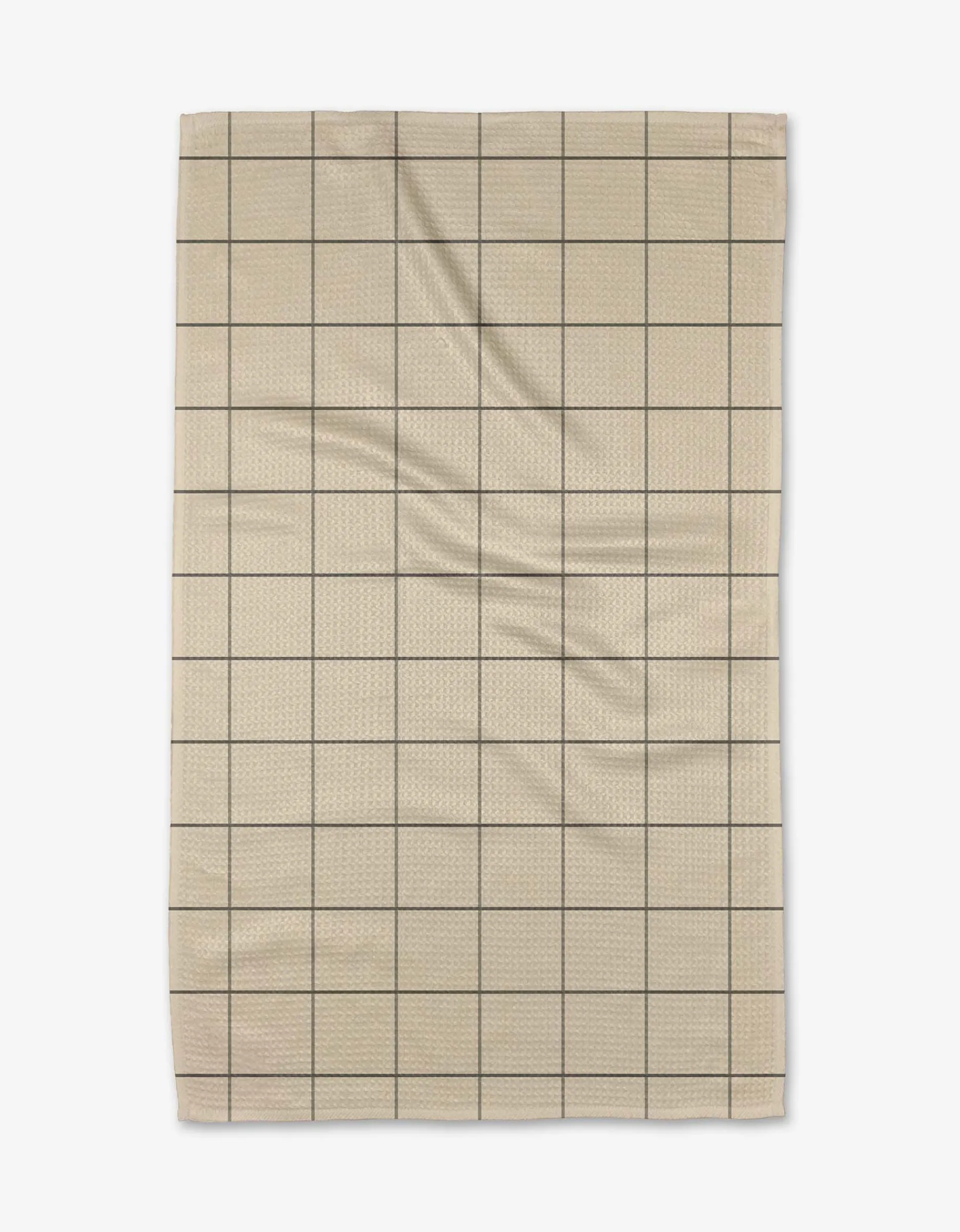 GEOMETRY Oat Grid Tea Towel