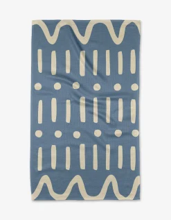 GEOMETRY Ocean Tide Tea Towel