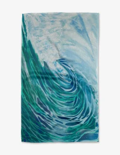 GEOMETRY Ocean Wave Tea Towel