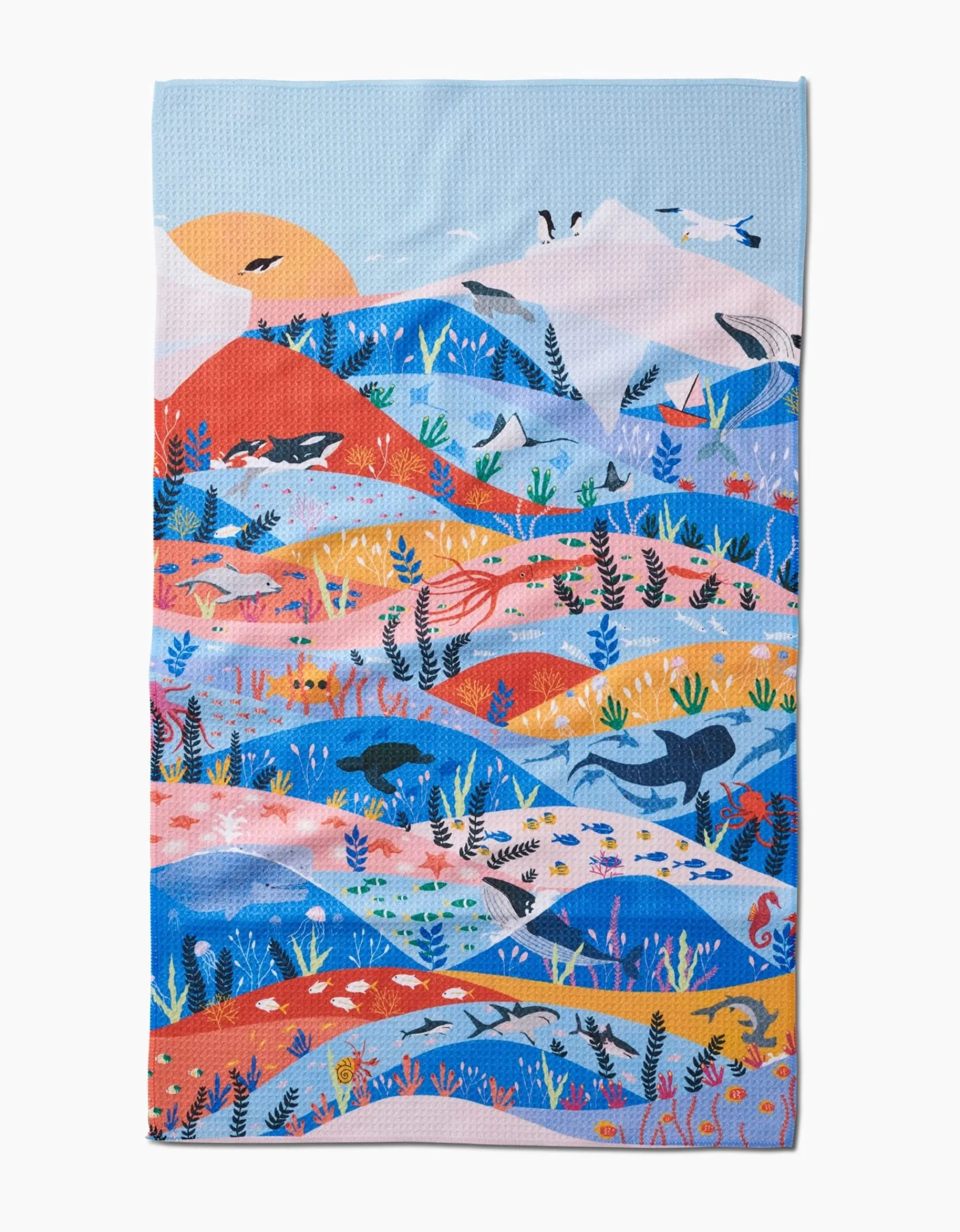 GEOMETRY Oceans Tea Towel