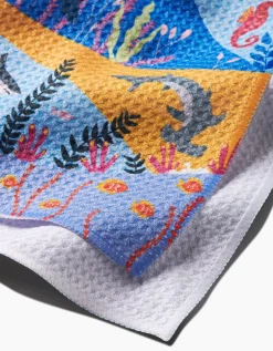 GEOMETRY Oceans Tea Towel