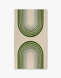 GEOMETRY Olive Arches Luxe Bath Towel