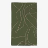 GEOMETRY Olive Martini Luxe Hand Towel
