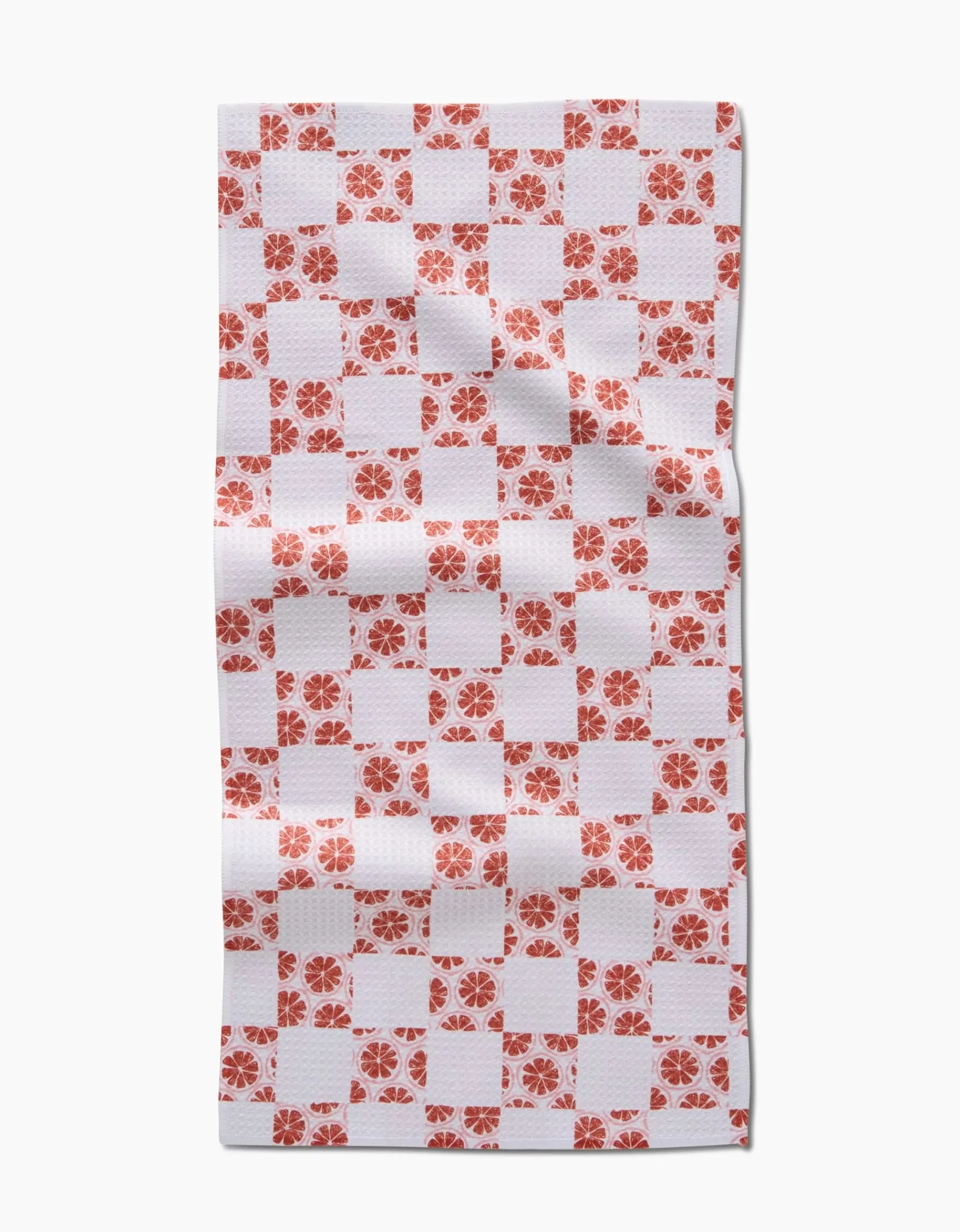 GEOMETRY Orange Checker Bar Towel