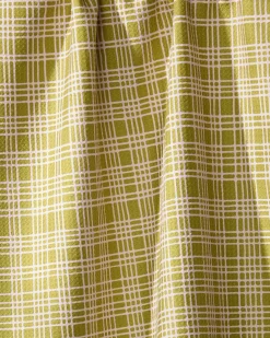 GEOMETRY Orchard Plaid Green Tea Towel