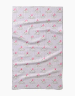 GEOMETRY Orchids In Bloom Tea Towel