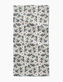 GEOMETRY Painted Spring Flowers Bar Towel