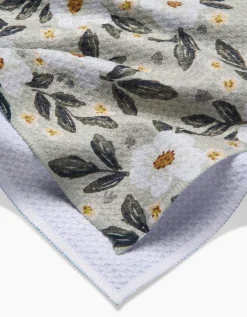 GEOMETRY Painted Spring Flowers Tea Towel