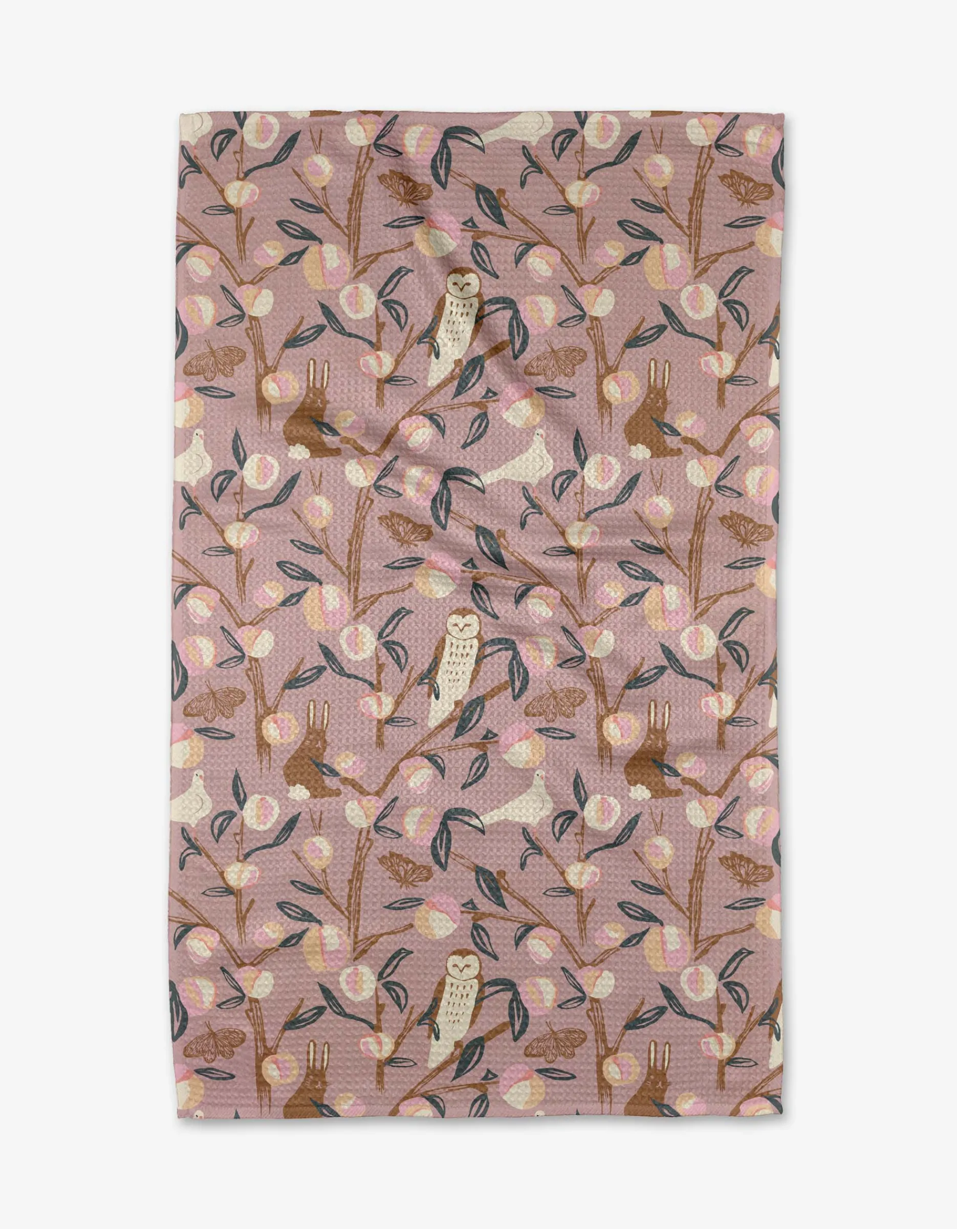 GEOMETRY Peach Tree Tea Towel