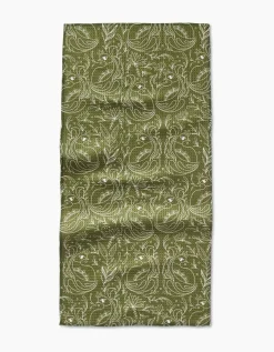 GEOMETRY Peacock Blooms Bar Towel