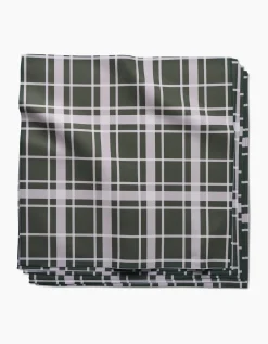 GEOMETRY Picnic Time Green Dinner Napkin Set