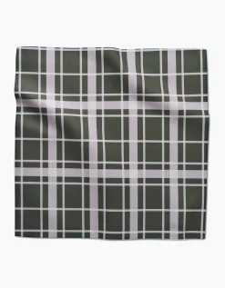 GEOMETRY Picnic Time Green Dinner Napkin Set