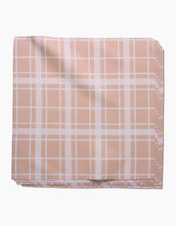GEOMETRY Picnic Time Pink Dinner Napkin Set