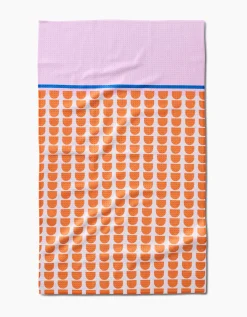 GEOMETRY Pink Illusion Tea Towel