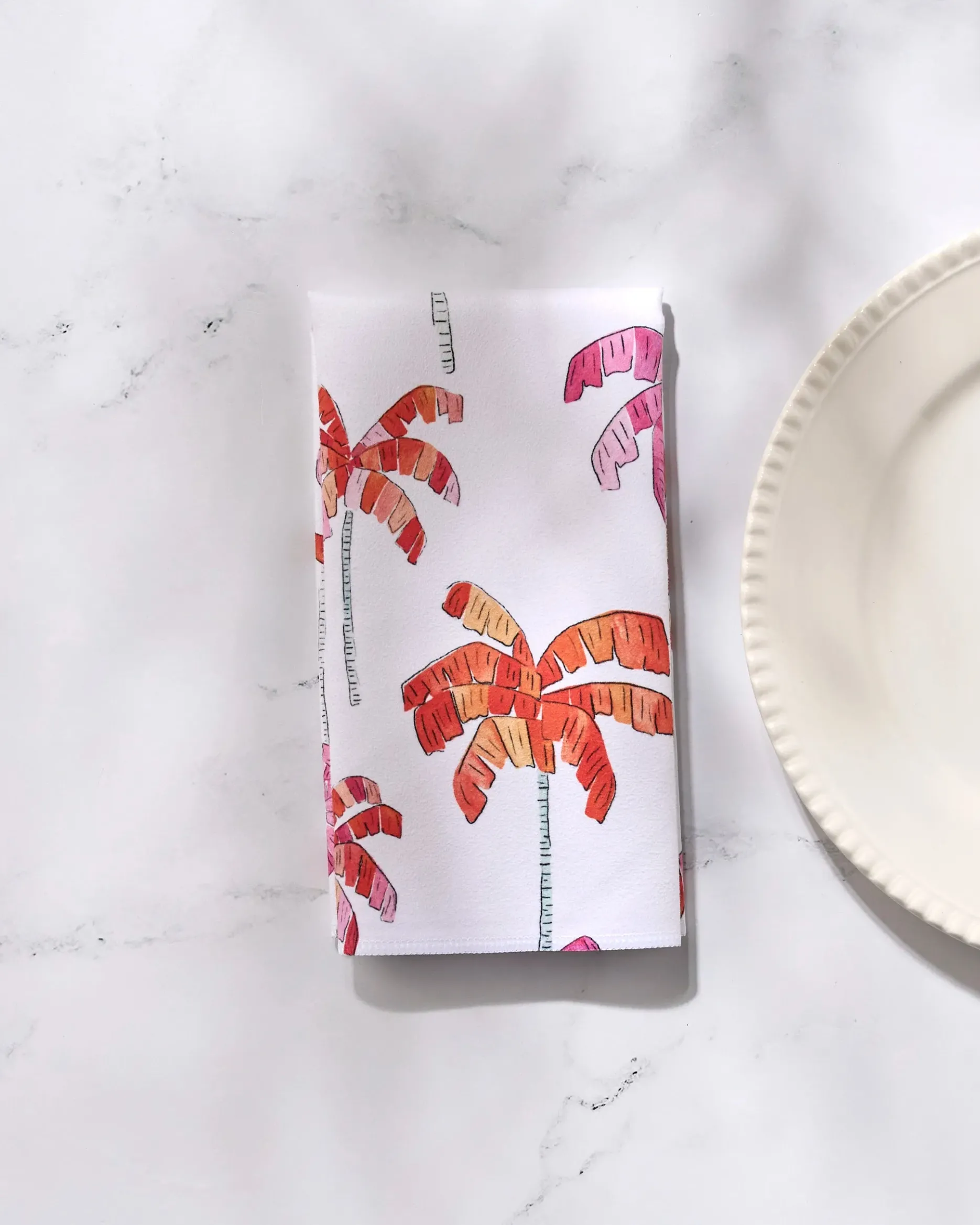 GEOMETRY Pink Palms Dinner Napkin Set