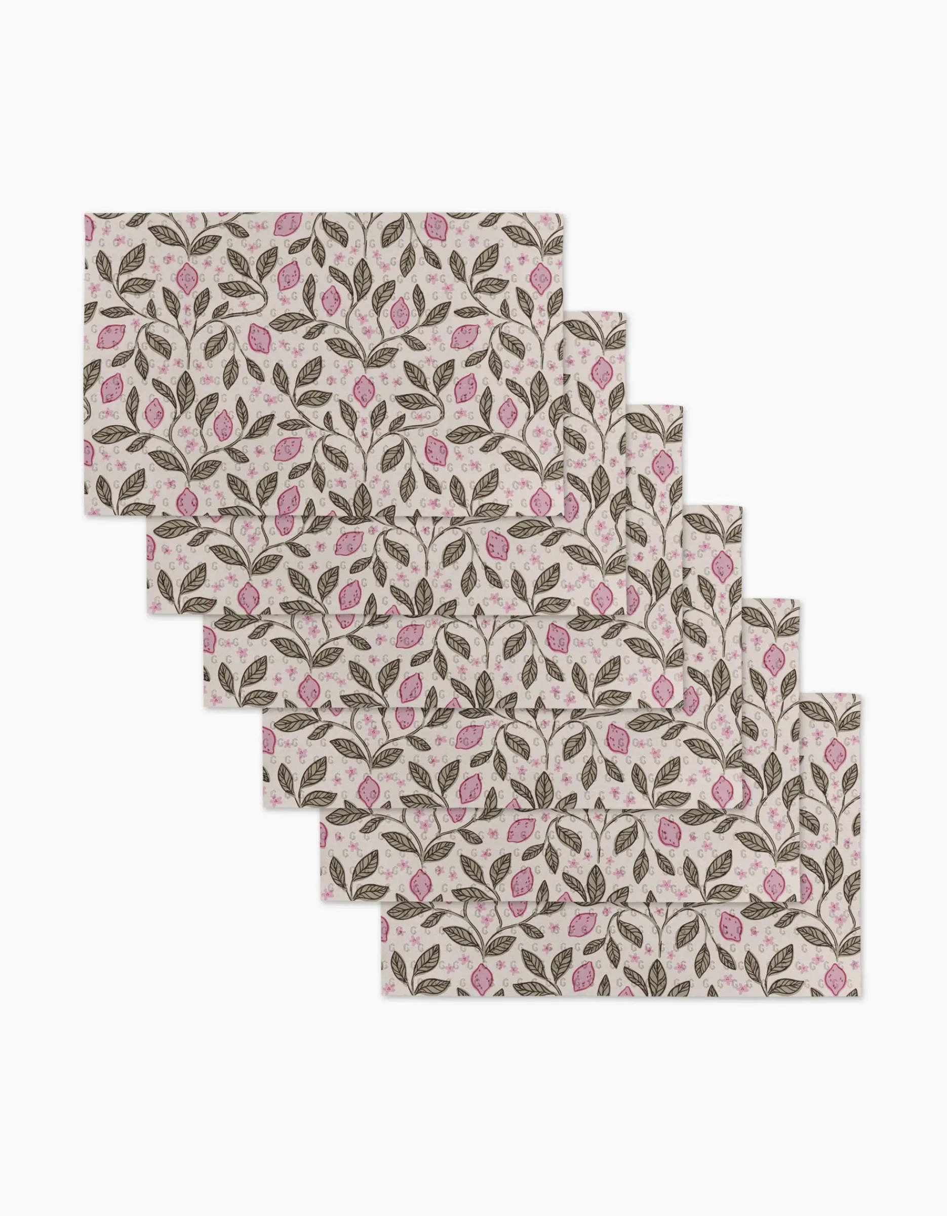 GEOMETRY Pink Summer Lemons Not Paper Towel